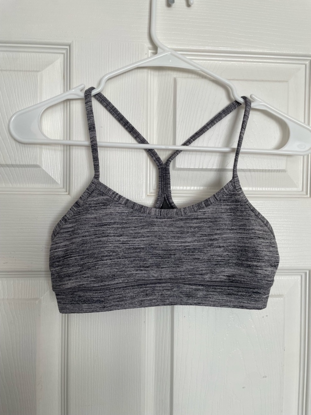 Lululemon Women’s Size 4 Gray Heather Strappy Sports Bralette (No pads)